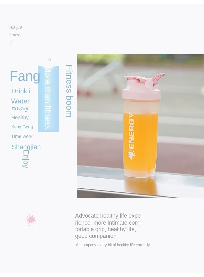 500/700ml Portable Shaker Bottle with Stirring Ball Is Perfect for Protein Shakes and Pre-workout Water Bottles without BPA
