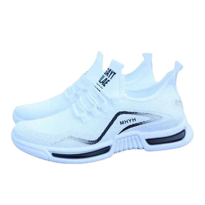 Men's sports shoes 2025 summer new sports trendy shoes anti slip casual running shoes breathable and comfortable white shoes