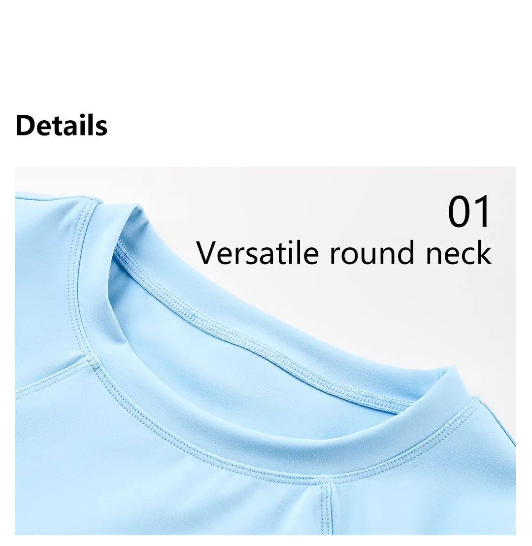 “Flexoora Women’s Quick‑Dry Round‑Neck Short‑Sleeve Gym Tee”