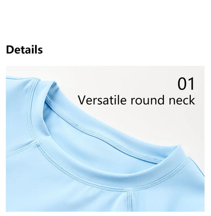 “Flexoora Women’s Quick‑Dry Round‑Neck Short‑Sleeve Gym Tee”