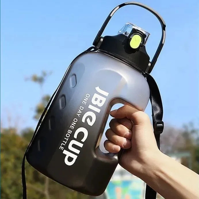3 Liter Sports Water Bottle With Handle Large Capacity Fitness With Scale Gradient Kettle Outdoor Plastic Portable Water Bottle