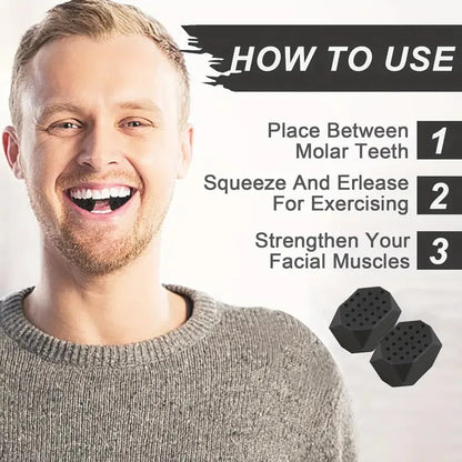 “Flexoora Jaw Trainer – Gym Fitness Body Silicone Face Chew, 3 Resistance Levels”