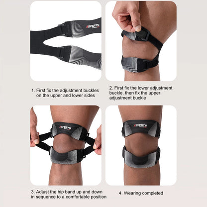 “Flexoora Patellar Support Strap – Gym Fitness Body Adjustable Knee Stabilizer for Running & Football”