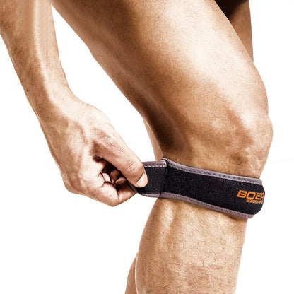 “Flexoora Patella Strap Knee Brace – Gym Fitness Body Adjustable Compression for Running & Cycling”