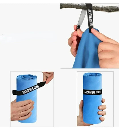 Compact Pocket-Sized Microfiber Towel – Super Absorbent & Fast-Drying for Gym, Yoga, Travel
