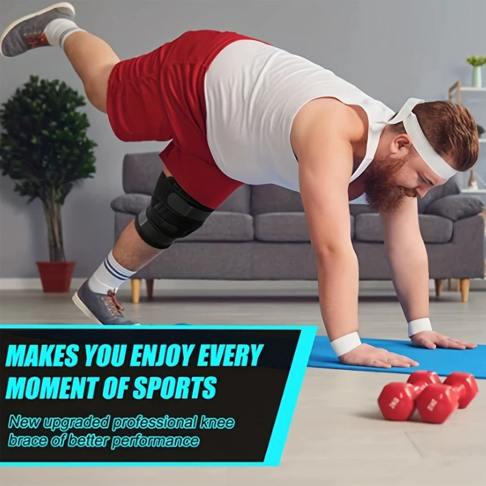 “Flexoora Plus‑Size Adjustable Knee Brace – Gym Fitness Body Patella Compression & Side Stabilizers”