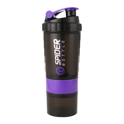 Sport Water Bottle Portable Protein Shake Cup 3 Layers Shake Cup with Measurement Marking Gym Fitness Protein Shake Bottle