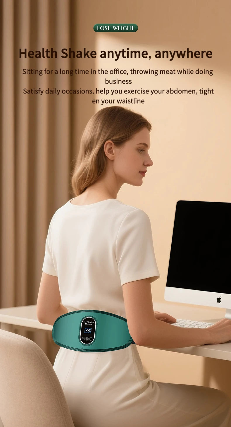 “Flexoora Hot Compress & Fat‑Burn Massage Belt – Gym Fitness Body USB Slimming Vibra Band”