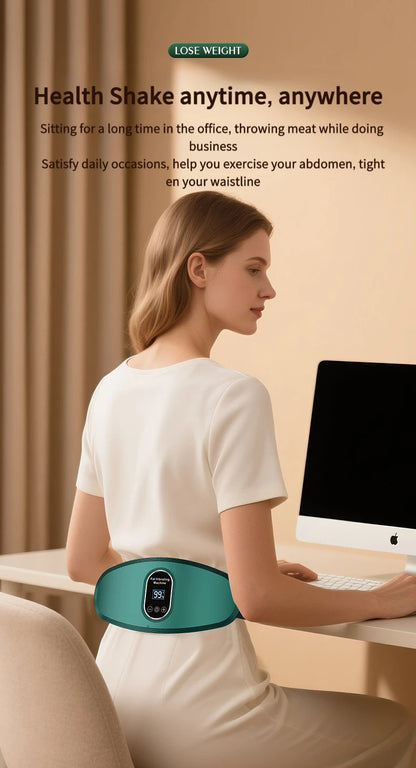 “Flexoora Hot Compress & Fat‑Burn Massage Belt – Gym Fitness Body USB Slimming Vibra Band”