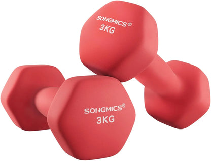 “Flexoora Hex‑Neoprene Dumbbells Set (2pcs) – Gym Fitness Body Strength Training”