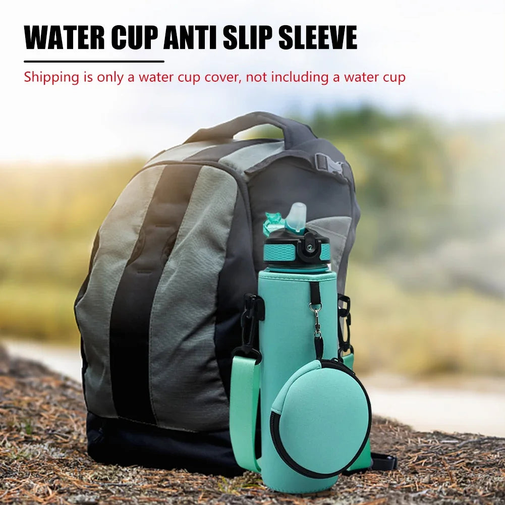 1000ML Sports Bottle Case with Adjustable Shoulder Strap Water Bottle Holder Neoprene Carrier Insulated Water Jug Carrier Pouch