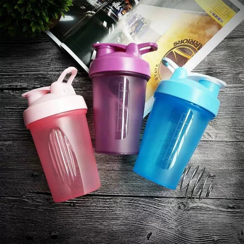 Sport Shaker Bottle 400ML Whey Protein Powder Mixing Bottle Sport Fitness Gym Shaker Outdoor Portable Plastic Drink Bottle