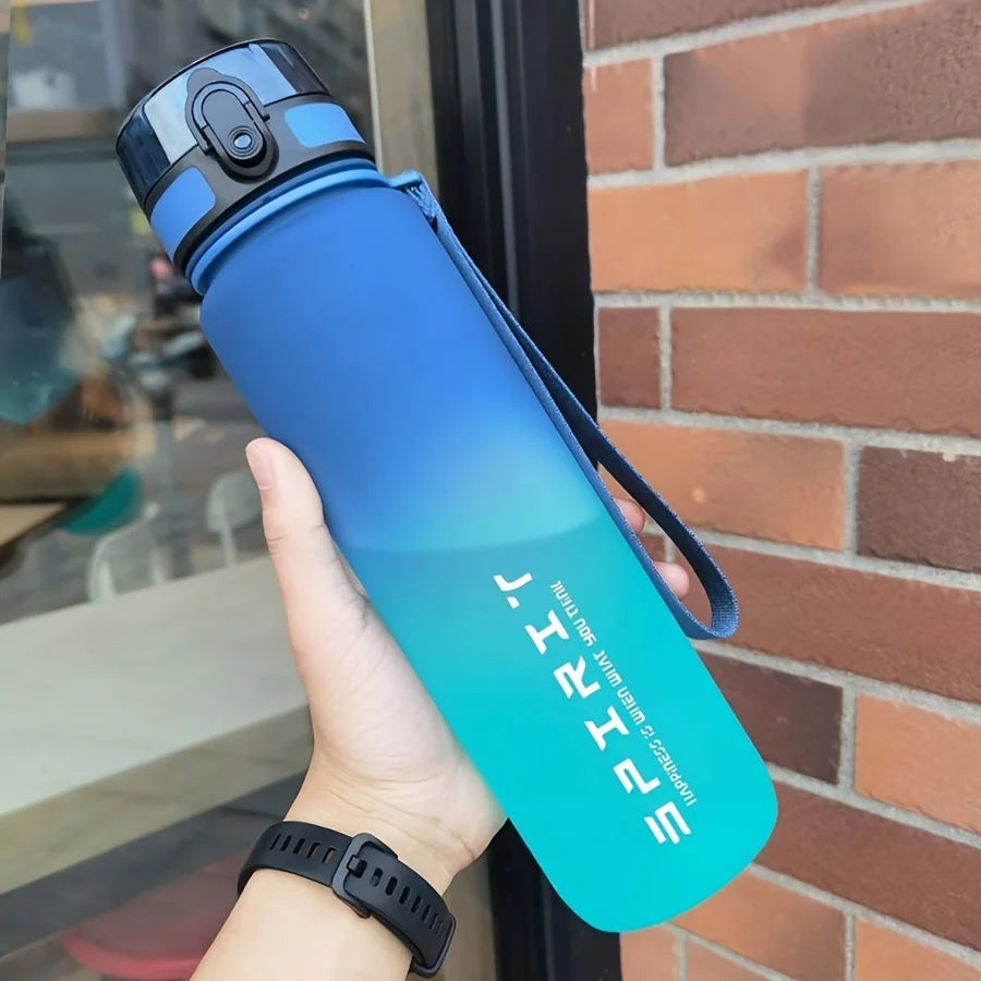 1 Liter Large Capacity Sports Water Bottle Portable Leak-Proof Plastic Bottle for Outdoor Sports Travel Fitness Drinkware Jugs