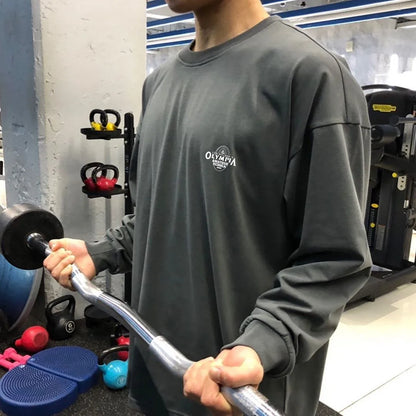 “Flexoora Men’s Bodybuilding Long‑Sleeve Tee – Gym & Street Style”