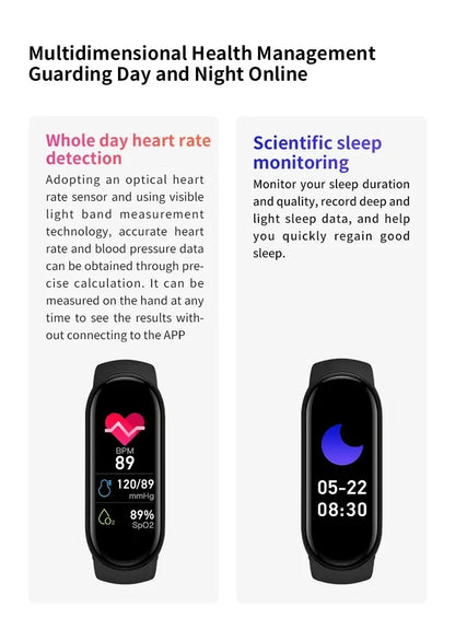 2025 Fitness Watch: Color Display, Step Tracker, Multi-Sport, Message Notifications, Remote Camera/Music Band