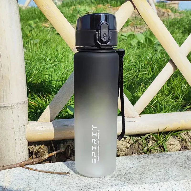 1 Liter Large Capacity Sports Water Bottle Portable Leak-Proof Plastic Bottle for Outdoor Sports Travel Fitness Drinkware Jugs