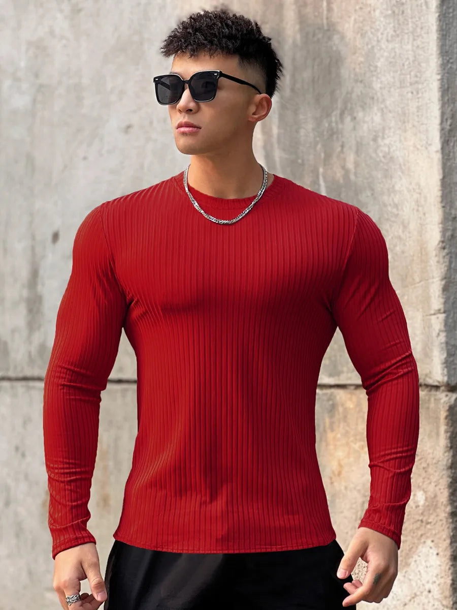 “Flexoora Men’s Quick‑Dry Long‑Sleeve Training Tee – Gym & Running”