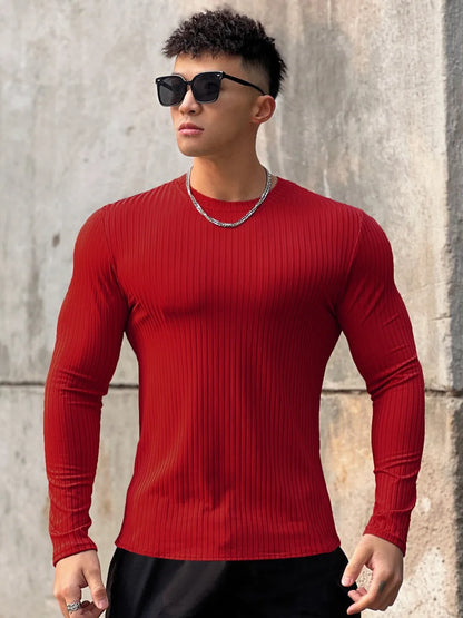 “Flexoora Men’s Quick‑Dry Long‑Sleeve Training Tee – Gym & Running”