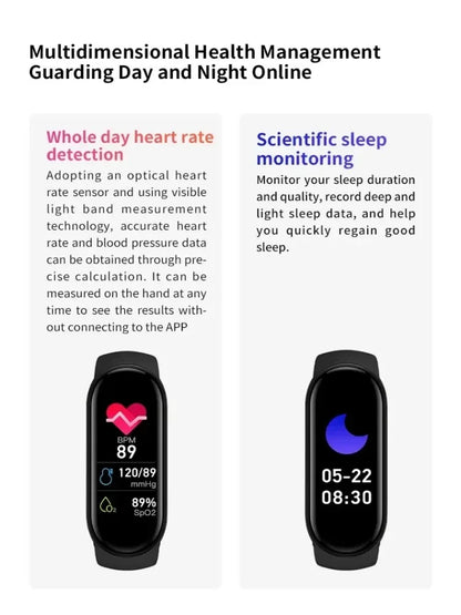 2025 Fitness Watch: Color Display, Step Tracker, Multi-Sport, Message Notifications, Remote Camera/Music Band