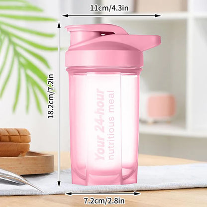 Sport Shaker Bottle 500ML Whey Protein Powder Mixing Bottle Sport Fitness Gym Shaker Outdoor Portable Plastic Drink Bottle