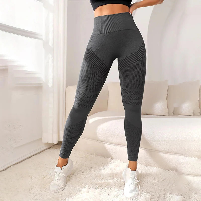 “Flexoora Women’s High‑Waist Seamless Breathable Leggings”