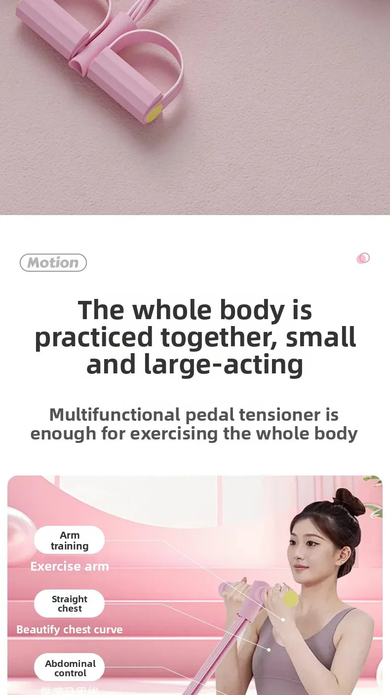 “Flexoora Elastic Bands Set – Gym Fitness Body Tension Ropes for Home Ab & Belly Workout”