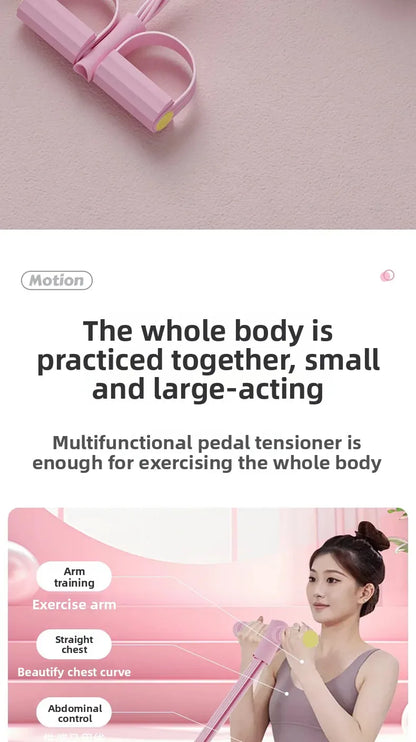 “Flexoora Elastic Bands Set – Gym Fitness Body Tension Ropes for Home Ab & Belly Workout”