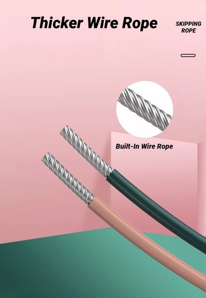 “Flexoora Counting Jump Rope – Gym Fitness Body Adjustable Steel Skipping Rope with Counter”