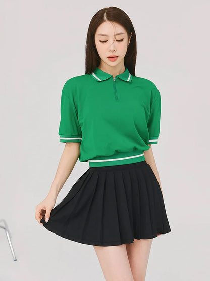 “Flexoora Women’s Quick‑Dry Polo & Pleated Skort Tennis Set”