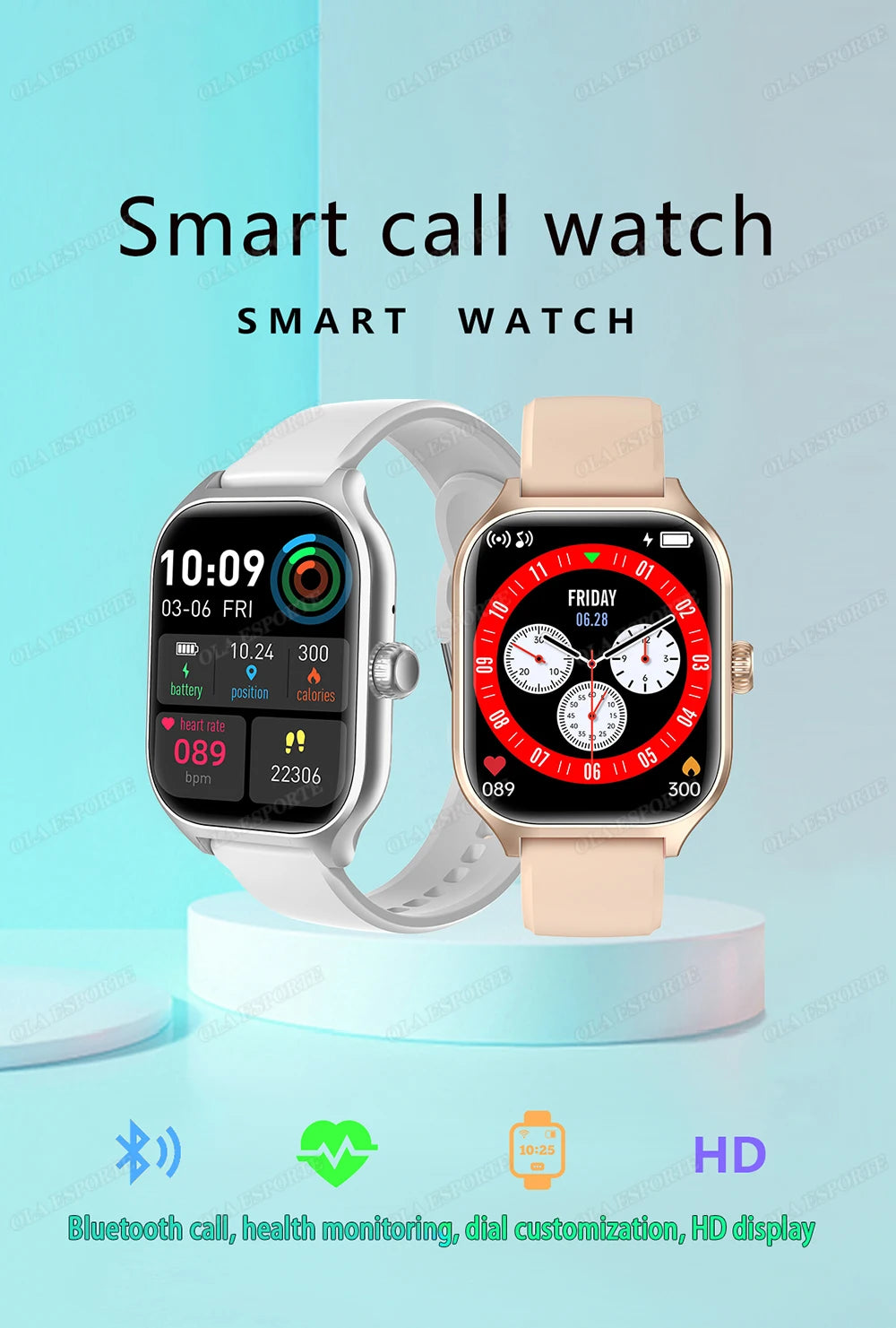 2025 New Smart Watch Men Women Gift Full Touch Screen Digital Sport Fitness Message Watches Bluetooth Call Smartwatch Wristwatch