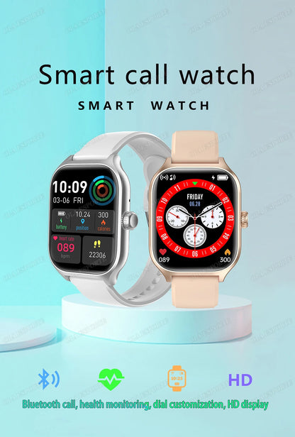 2025 New Smart Watch Men Women Gift Full Touch Screen Digital Sport Fitness Message Watches Bluetooth Call Smartwatch Wristwatch