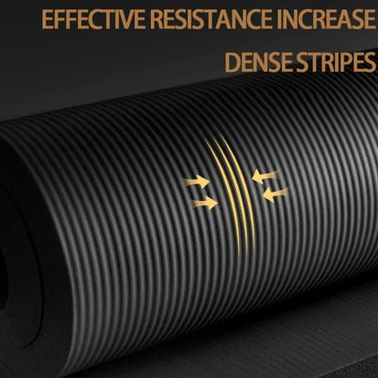 “Flexoora 15 mm Non‑Slip Yoga Mat – Gym Fitness Body Travel & Home Workout Pad”