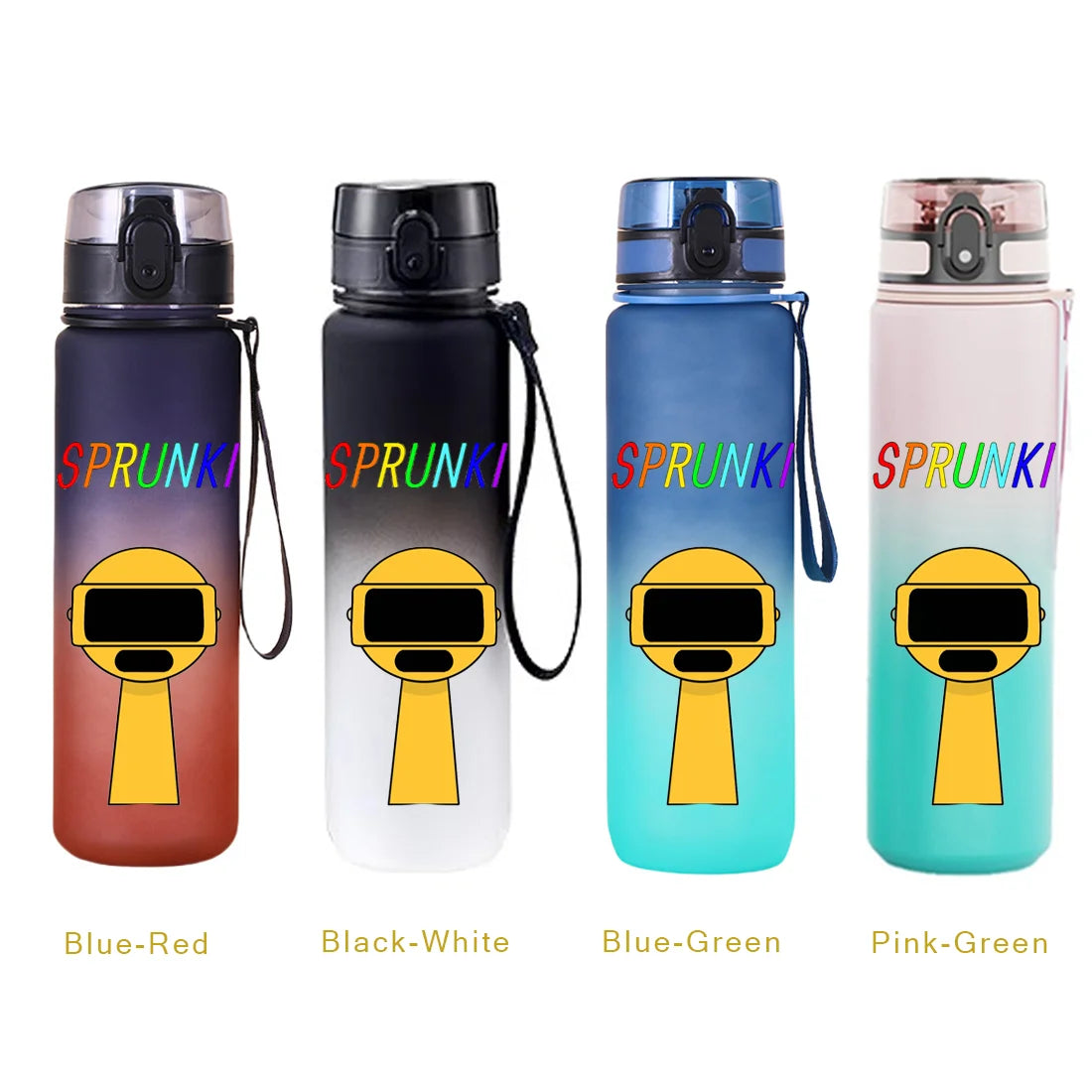 650ML Sprunki Sports Water Cup Portable Fitness Drink Bottle Kettle Outdoor Travel Office Jugs Shaker Drink Bottle Game Gifts