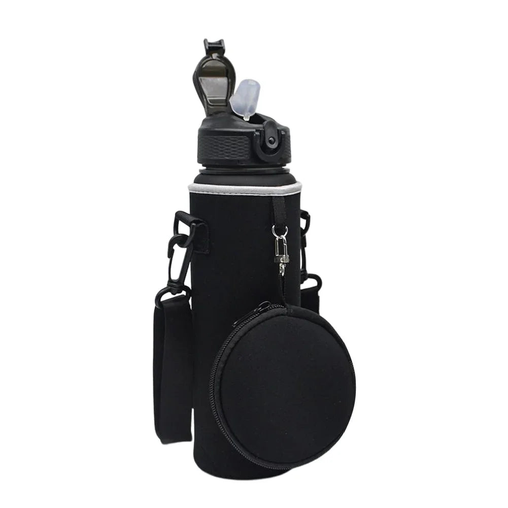 1000ML Sports Bottle Case with Adjustable Shoulder Strap Water Bottle Holder Neoprene Carrier Insulated Water Jug Carrier Pouch