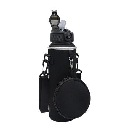 1000ML Sports Bottle Case with Adjustable Shoulder Strap Water Bottle Holder Neoprene Carrier Insulated Water Jug Carrier Pouch