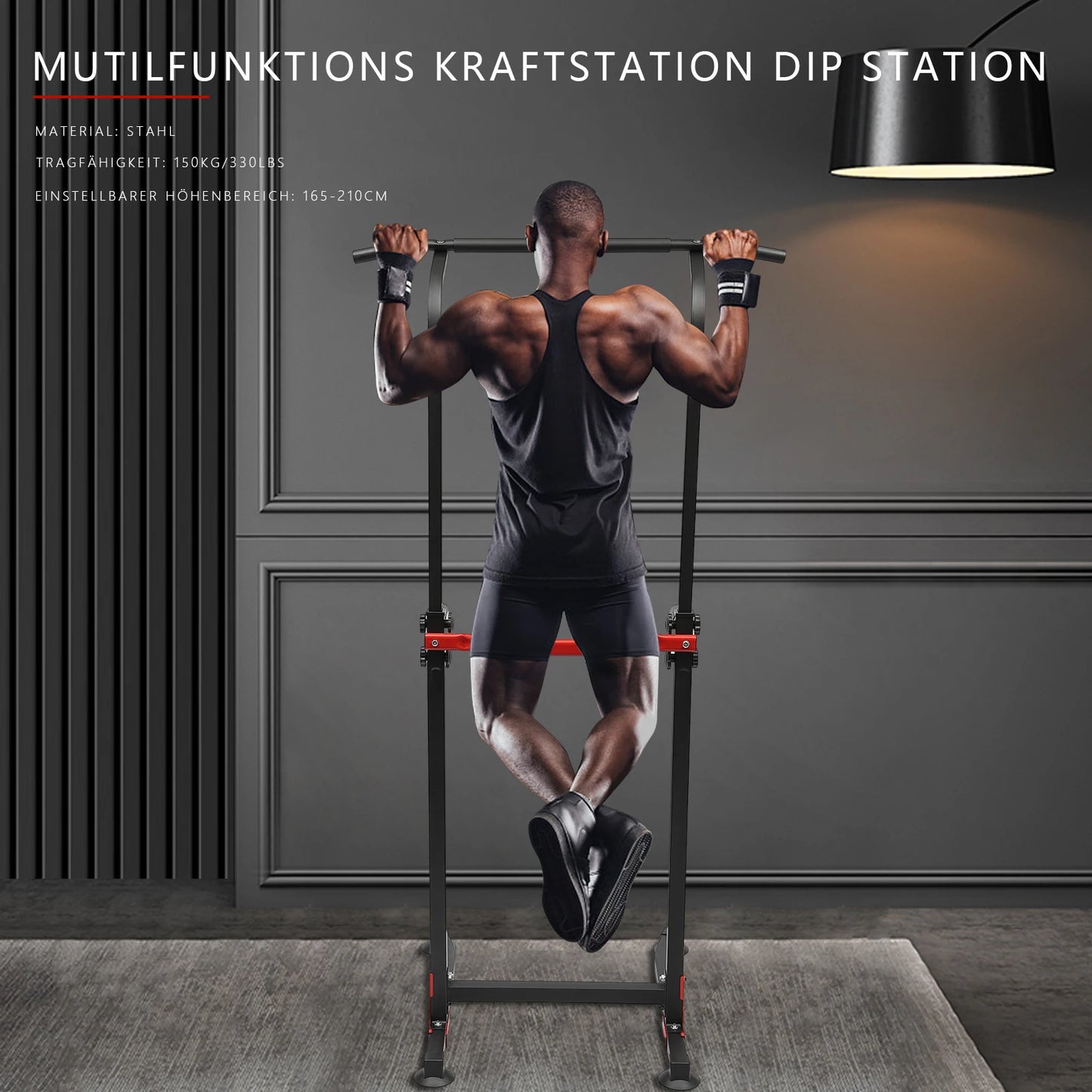 “Flexoora Power Tower Dip Station – Gym Fitness Body Multi‑Function Pull‑Up & Push‑Up Bar”
