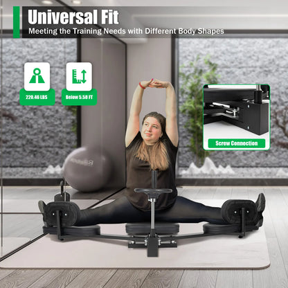 “Flexoora 180° Leg Stretcher Machine – Gym Fitness Body Heavy‑Duty Split Trainer w/ Backrest & Silent Rollers”