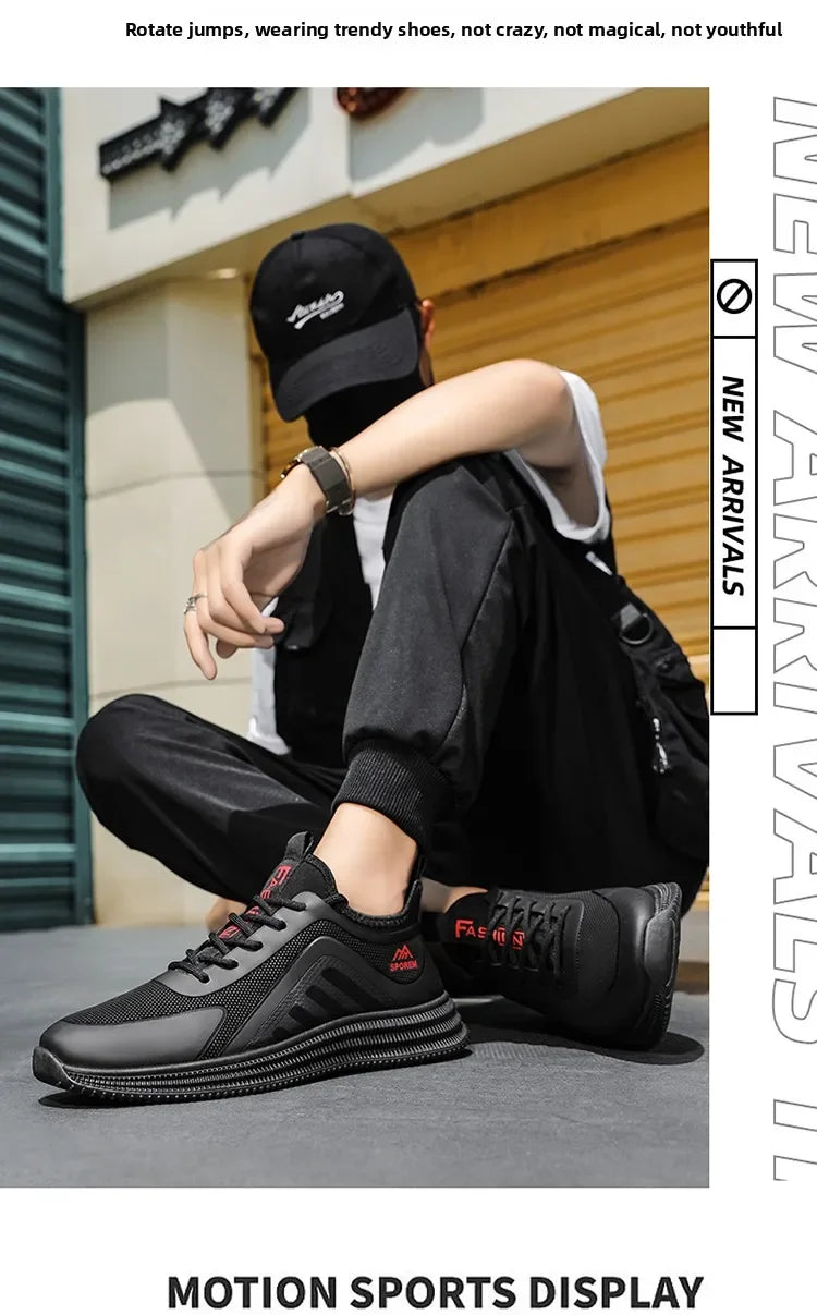 Sports Shoes Man's Lightweight Soft Sole Casual Comfortable Shoes Thin Flat Bottom Resistant To Dirt Trendy Streamline Anti-slip