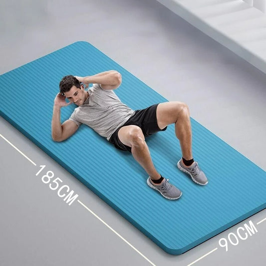 “Flexoora Premium Gym Mat – 185×90 cm, Thick 10 mm Cushion – Gym & Fitness Body”