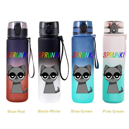 650ML Sprunki Sports Water Cup Portable Fitness Drink Bottle Kettle Outdoor Travel Office Jugs Shaker Drink Bottle Game Gifts