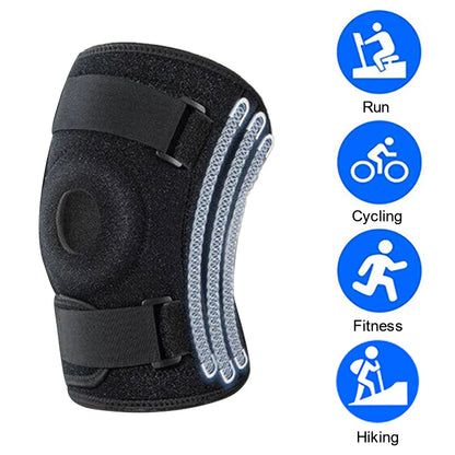 “Flexoora Plus‑Size Adjustable Knee Brace – Gym Fitness Body Patella Compression & Side Stabilizers”