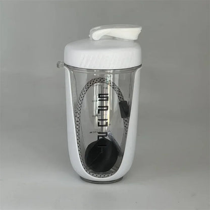 600ML Sports Shake Cup Blender Bottle with Plastic Mixing Ball, Leak Proof, Suitable for Gym Exercise