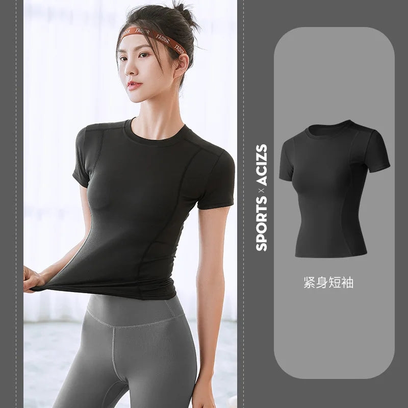 “Flexoora Women’s Quick‑Dry Slim Fit Running Tee”