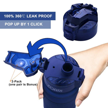 Sports Water Bottles With Time Scale Marker Leakproof Outdoor Shaker Bottle Tritan Plastic Eco-Friendly Drinkware BPA Free