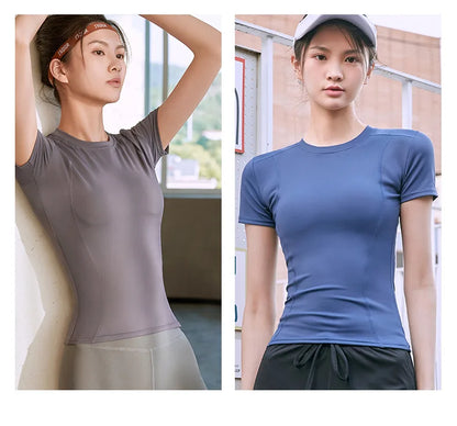 “Flexoora Women’s Quick‑Dry Slim Fit Running Tee”
