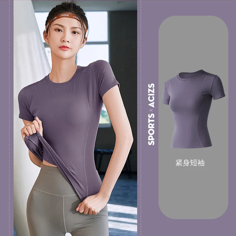 “Flexoora Women’s Quick‑Dry Slim Fit Running Tee”