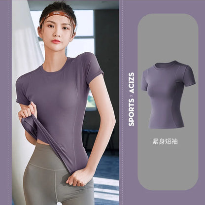 “Flexoora Women’s Quick‑Dry Slim Fit Running Tee”